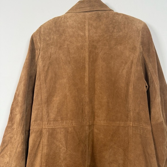 Nordstrom Bernardo Vintage 90’s Brown Suede Coat, Size L - Picture 5 of 11